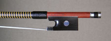 frog of violin bow made by Lee Guthrie Bow Maker